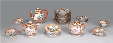 Japanese Enameled Porcelain Tea Set