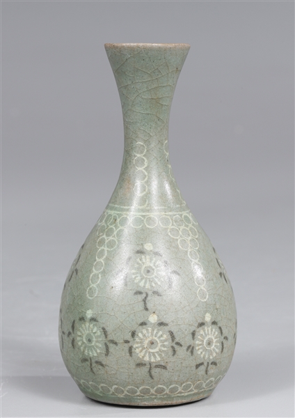 Small Korean Inlaid Celadon Glazed Vase