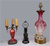 Group of Three Antique Table Lamps