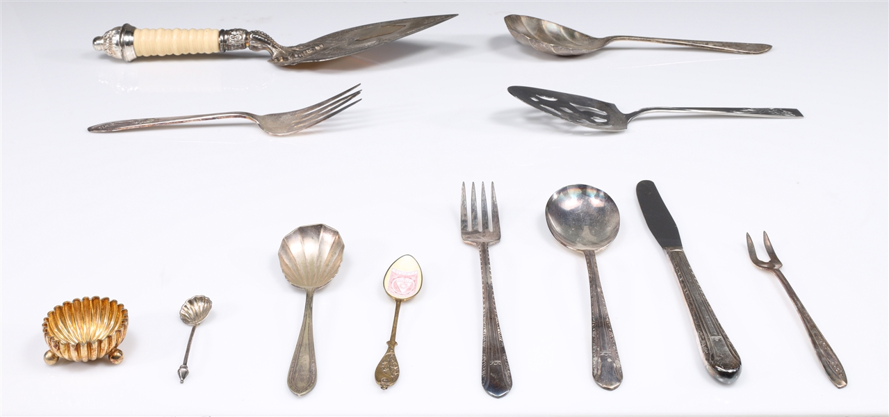 Large Group of Silver Plate Flatware and Serving Utensils- W.M. Rogers and Others