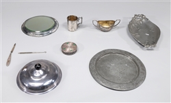 Group of Nine Silver Plate and Pewter Collection- Reed & Barton, Eureka Silver co.
