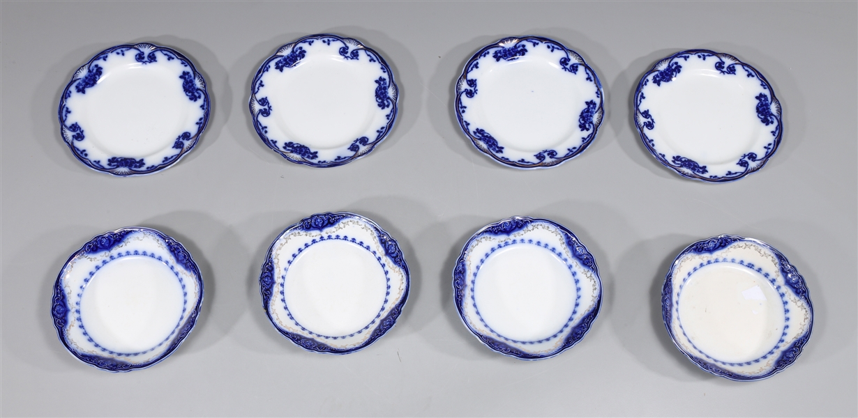 Group of Eight Royal Semi-Porcelain Bowls and Plates