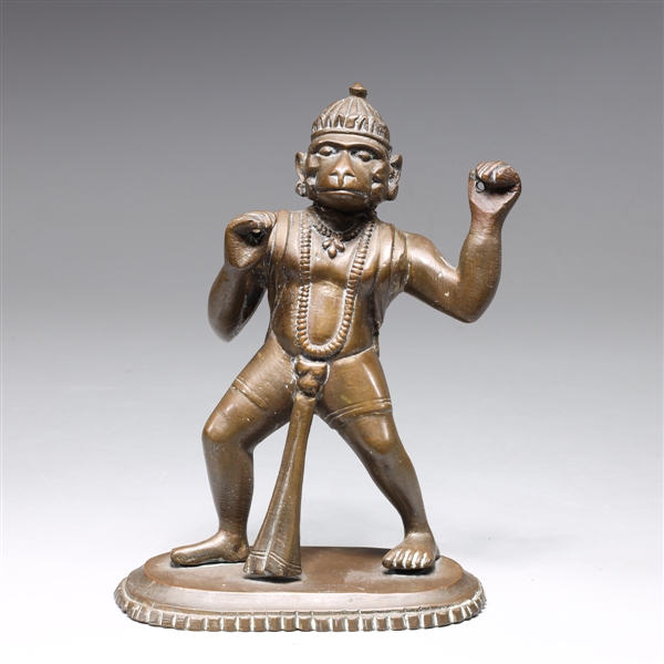 Antique Bronze Indian Figure of Hanuman