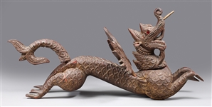 Carved Indonesian Dragon Sculpture