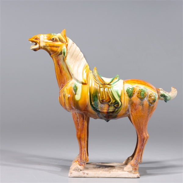 Chinese Sancai Glazed Ceramic Horse