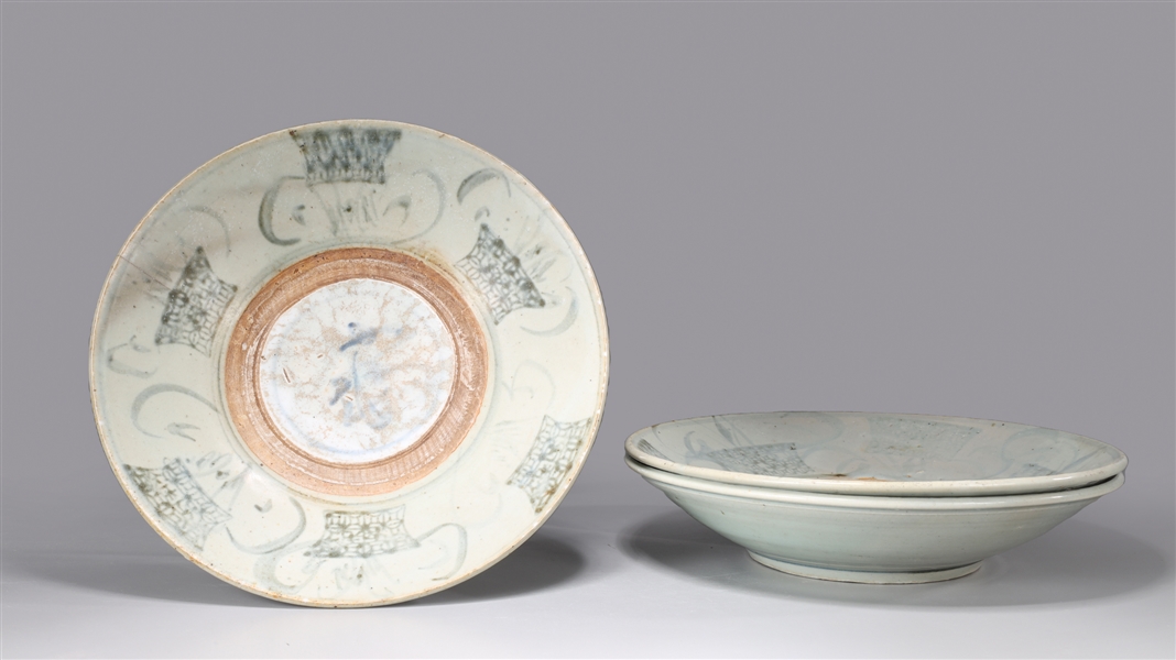 Three Chinese Ming Dynasty Porcelain Dishes