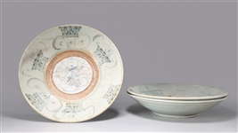 Three Chinese Ming Dynasty Porcelain Dishes