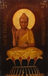 Oil/Linen Vintage Portrait of Buddha