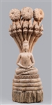 South Asian Carved Driftwood Buddha