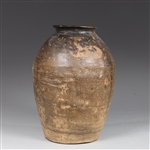 Antique Korean Glazed Ceramic Jar