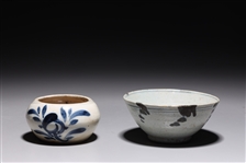 Two Korean Blue & White Ceramics