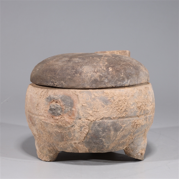 Chinese Early Style Ceramic Tripod Censer