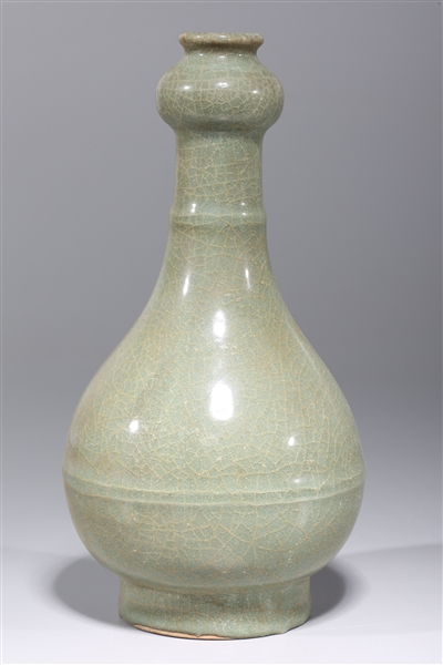 Chinese Celadon Glazed Garlic Mouth Vase
