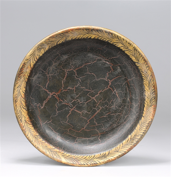 Chinese Porcelain Imitating Lacquer Plate