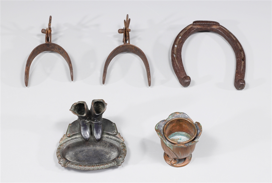 Group of Five Antique Western Metalworks