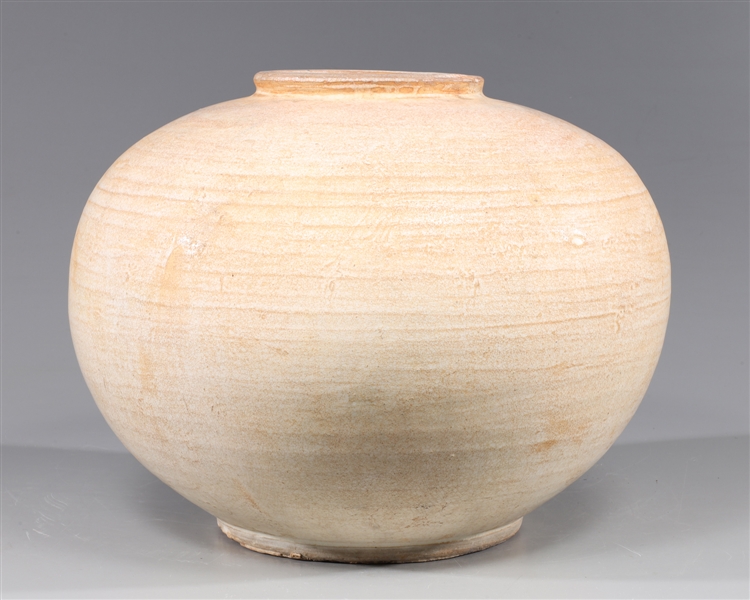 Chinese Glazed Ceramic Storage Jar