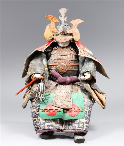 Japanese Miniature Model of Seated Samurai