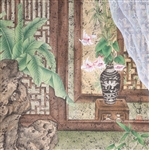 Chinese Shen Mei Watercolor Scroll