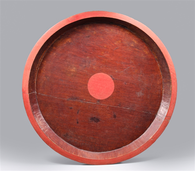 Large Chinese Red Lacquer Charger