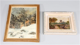 Group of Two Vintage Oil/Canvas Landscapes