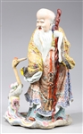 Elaborate Chinese Enameled Porcelain Figure