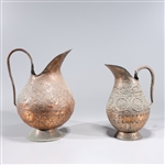 Two Antique Indian Copper Ewers