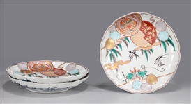 Three Antique Japanese Imari Plates