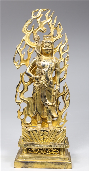 Sino Tibetan Gilt Bronze Standing Figure