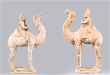 Pair of Large Chinese Camel and Musicians