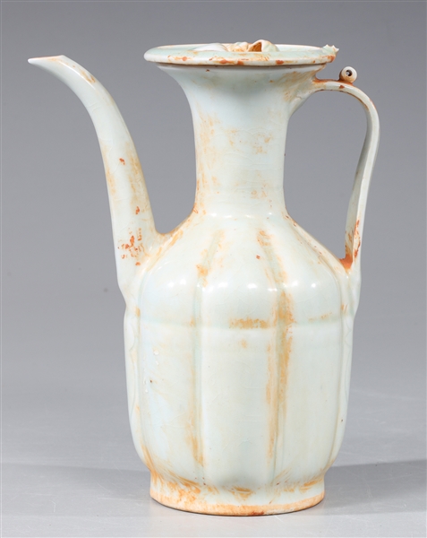 Chinese Dingyao Glazed Covered Ewer