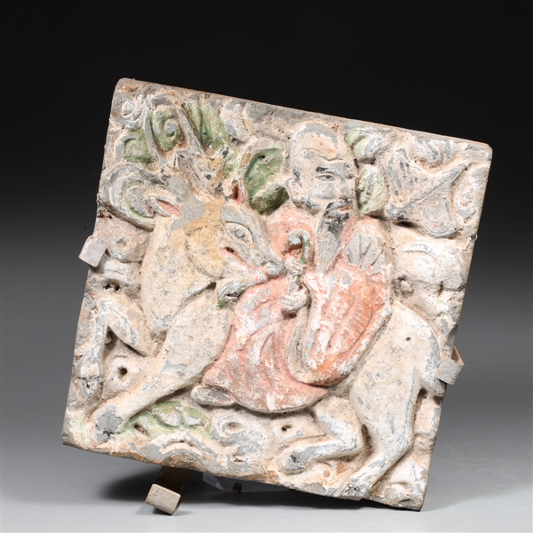 Large Chinese Tong Dynasty Ceramic Tile