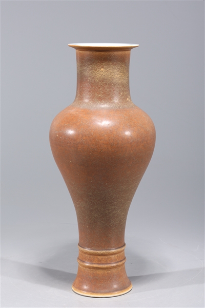 Chinese Brown Glazed Porcelain Case