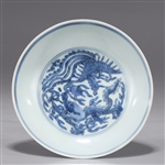 Chinese Longqing Period Ming Dragon & Phoenix Dish