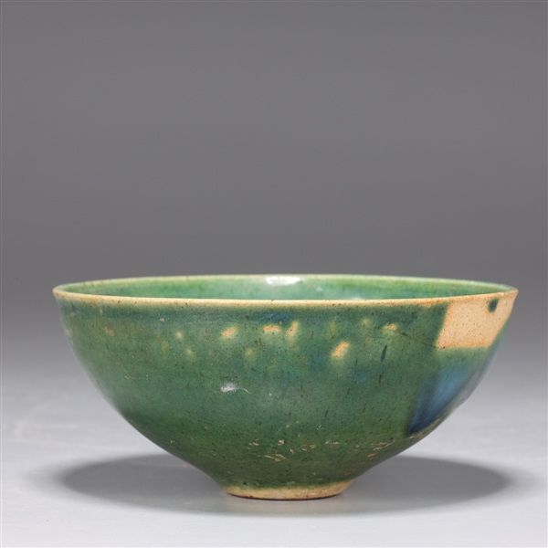 Chinese Green Glazed Ceramic Tea Bowl
