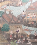 Antique Indonesian Painting on Fabric