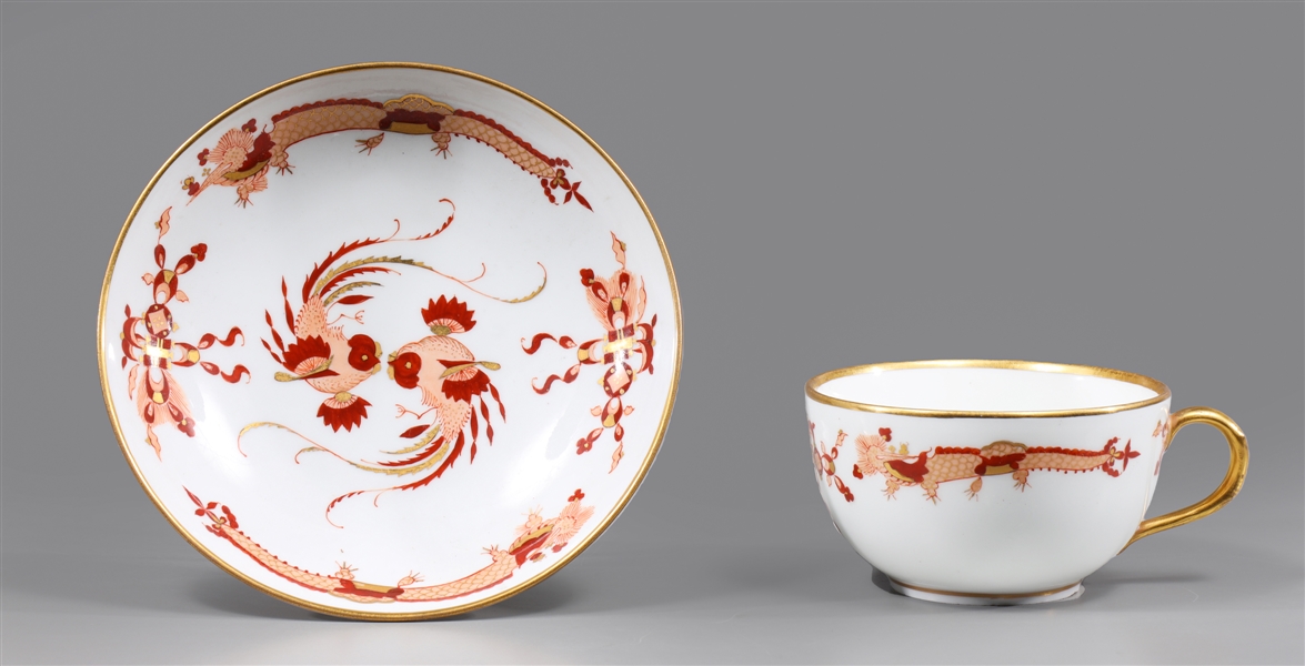 Group of Two Meissen (1774-1817) Marcolini Cup and Bowl