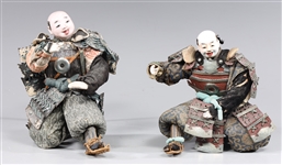 Two Antique Japanese Miniature Samurai