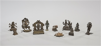 Collection of 11 18th & 19th Century Tibetan and Indian Miniature Bronzes
