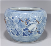 Antique Japanese Blue & White Porcelain Hibachi