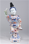 Chinese Famille Verte Enameled Porcelain Figure
