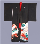 Late Meiji Period Japanese Silk Robe