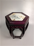 Chinese Marble Inset Hardwood Stool/Stand
