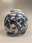Blue and White "Three Friends of Winter" Porcelain Ginger Jar