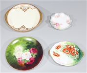 Group of Four Fine Porcelain Plates, Limoges, RS Prussia