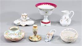 Group of Seven Antique Fine Porcelain Collection