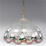 Vintage Painted Glass Dome Lamp