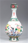 Chinese Garlic Mouth Famille Rose Vase