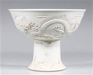 Chinese Blanc de Chine Footed Bowl