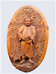 Japanese Wood Plaque Relief
