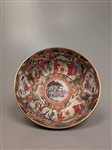 Rose Medallion Enameled Porcelain  Bowl
